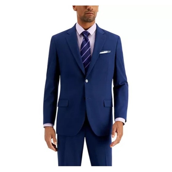 Nautica Men's Modern Fit Stretch Sport Coat 40R Blue Solid‎ E06889 - Picture 3 of 7